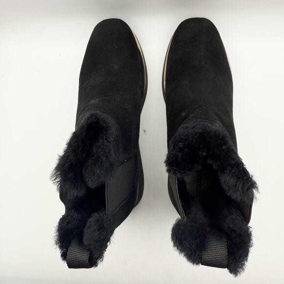 Bernardo Womens Patterson Boots US 10M EU 40.5 Black Suede Sheepskin NWOB - Picture 10 of 12